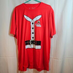 Leslie Jordan Cheetah Santa Graphic Tee Holiday Christmas XL‎